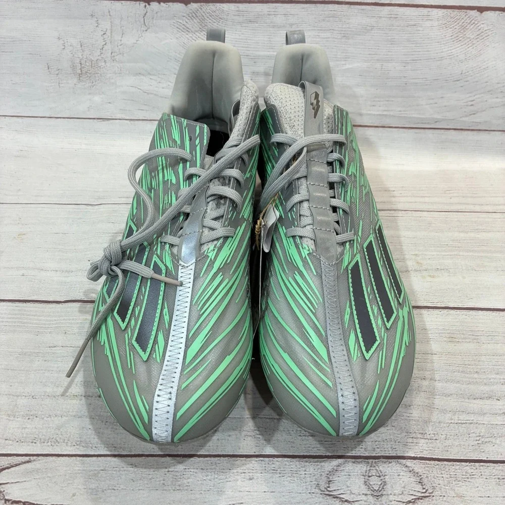 Adidas Adizero 12.0 Flash Football Cleats‎ Gray Green 13.5 IG9573 NEW